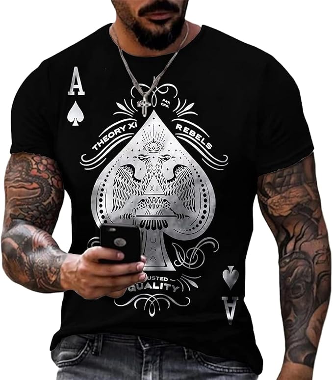 3D Poker Shirts - Graphic Workout Tees
