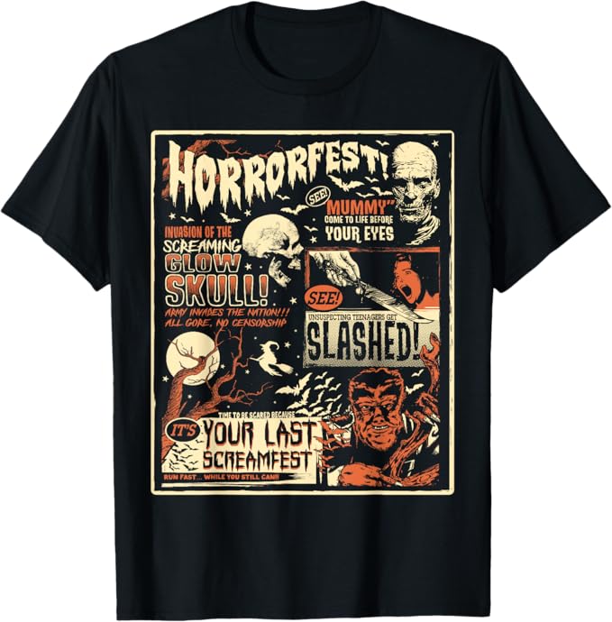 Vintage Horrorfest Movie Poster Terror Old Time